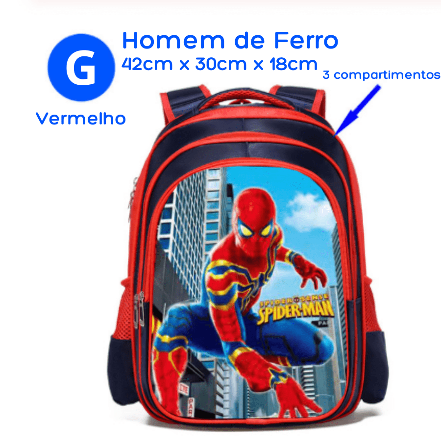 Mochila Infantil Vingadores Heróis