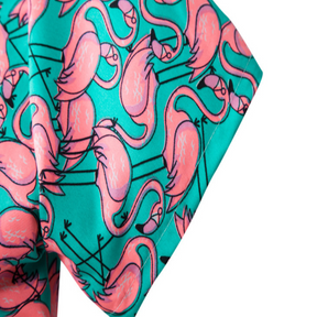 Camisa Manga Curta Masculina Estampa de Flamingos - Moda Verão