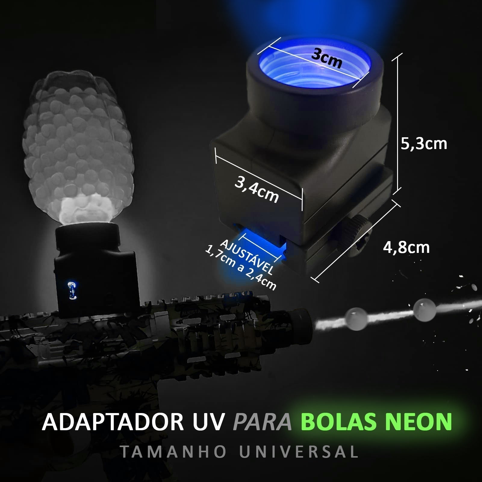 2x Suporte adaptador de Luz Negra ОrbіGеl