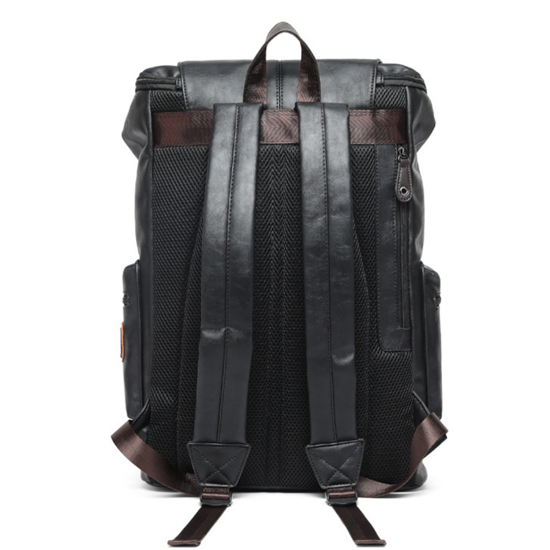 Mochila de Couro Masculina Moderna Para Notebook 15,6" - LeatherVibe