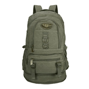 Mochila Masculina de Lona Reforçada Expansível 35 a 50L - Camping e Viagem