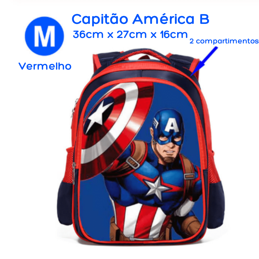 Mochila Infantil Vingadores Heróis