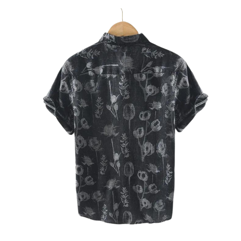 Camisa Manga Curta Masculina de Linho Tropicália