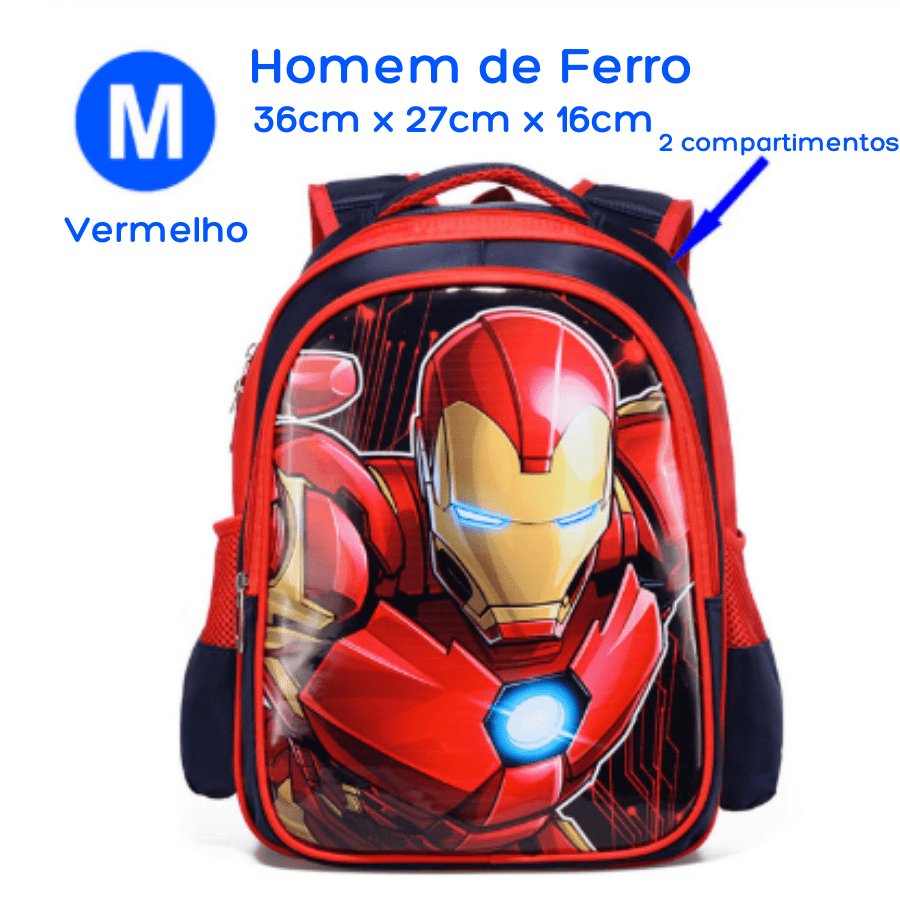 Mochila Infantil Vingadores Heróis