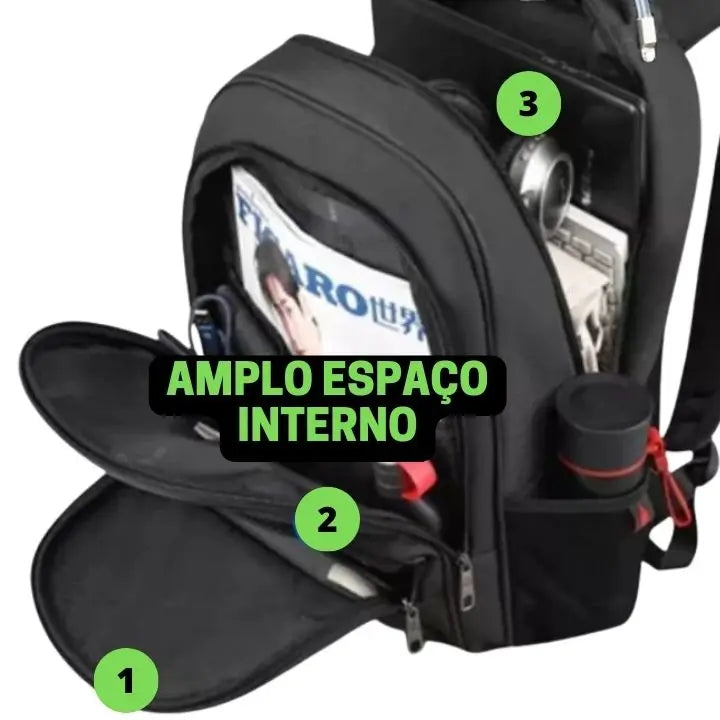 Mochila Masculina Impermeável Para Viagem com Bastante Espaço