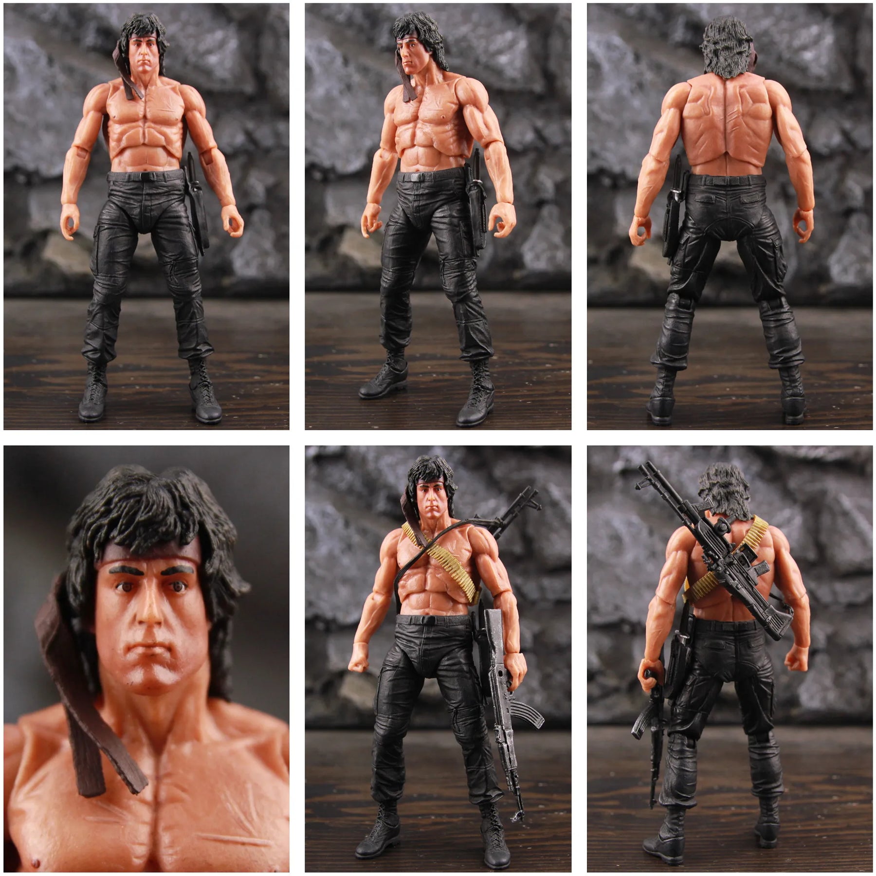 Brinquedo Boneco Rambo + Acessórios