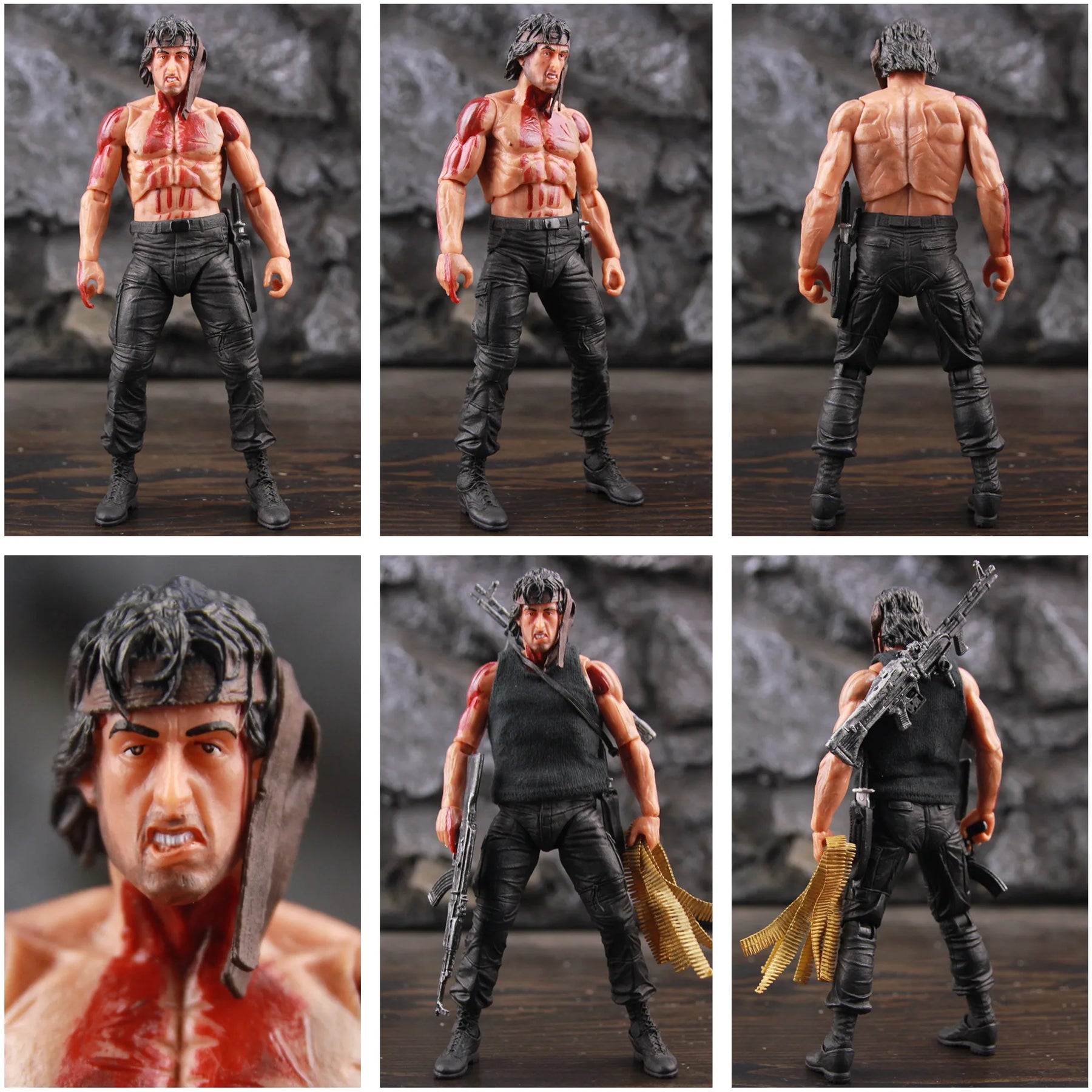 Brinquedo Boneco Rambo + Acessórios