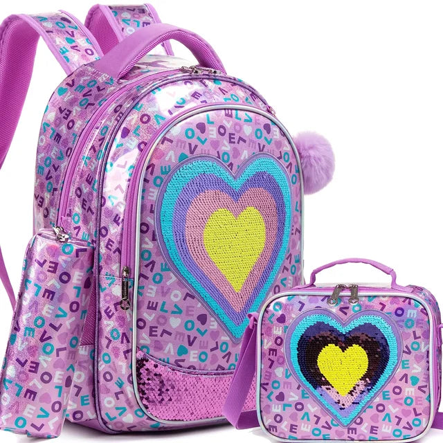 Kit Mochila Escolar Princesa Brilhante