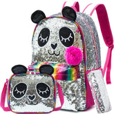 Mochila Escolar Infantil de Panda Brilhante