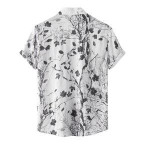 Camisa Masculina Manga Curta Floral Horizon