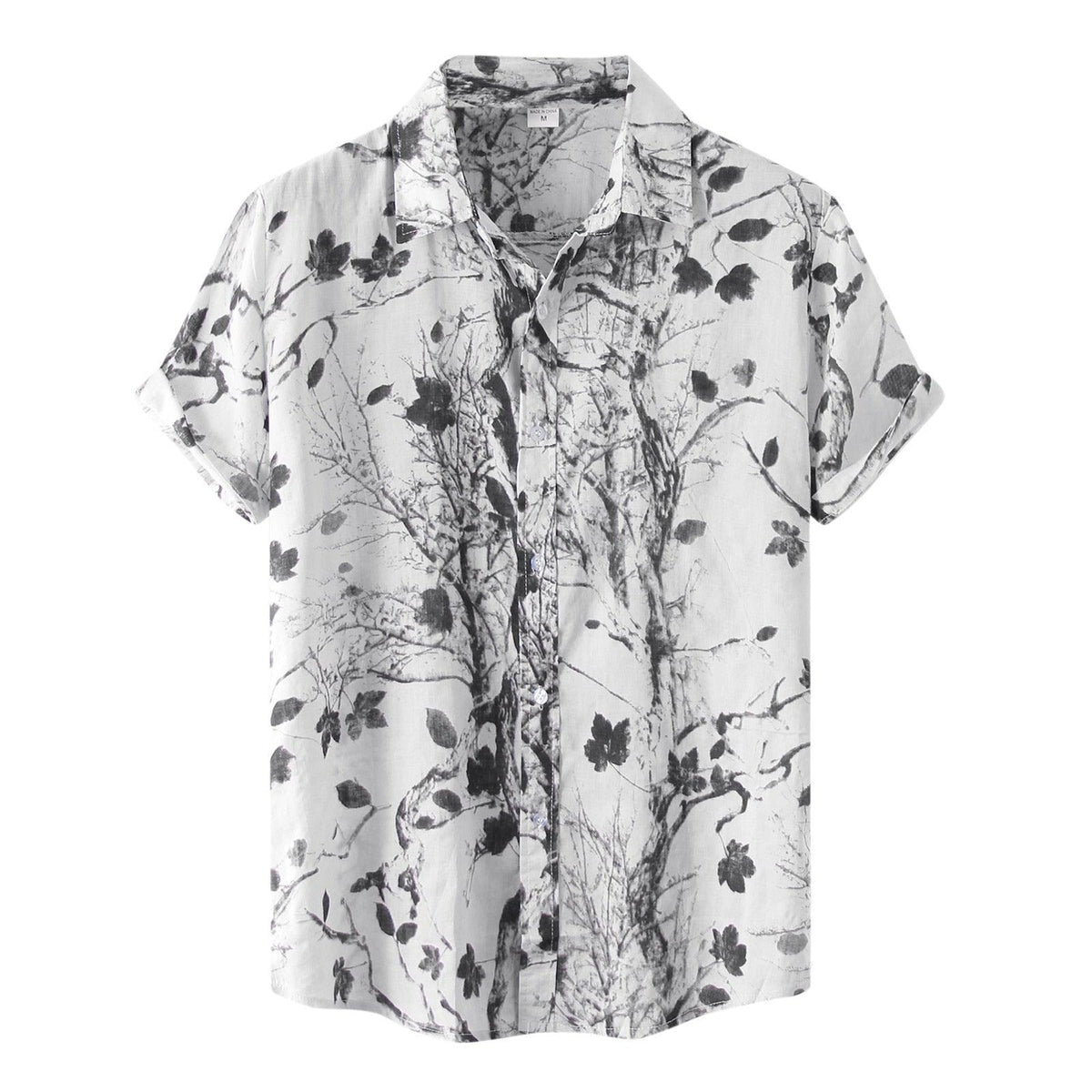 Camisa Masculina Manga Curta Floral Horizon