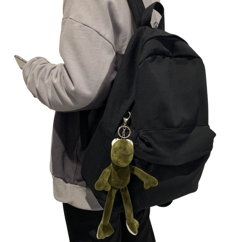 Mochila Escolar Casual com Pingente de Pelúcia - CityBag