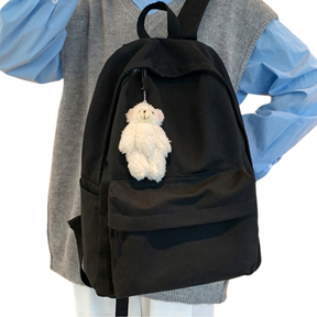 Mochila Escolar Casual com Pingente de Pelúcia - CityBag