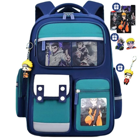 Mochila Escolar Naruto Ortopédica + 3 Brindes - MCH60