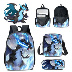 Kit Escolar Pokémon: Mochila, Bolsa de Ombro e Estojo