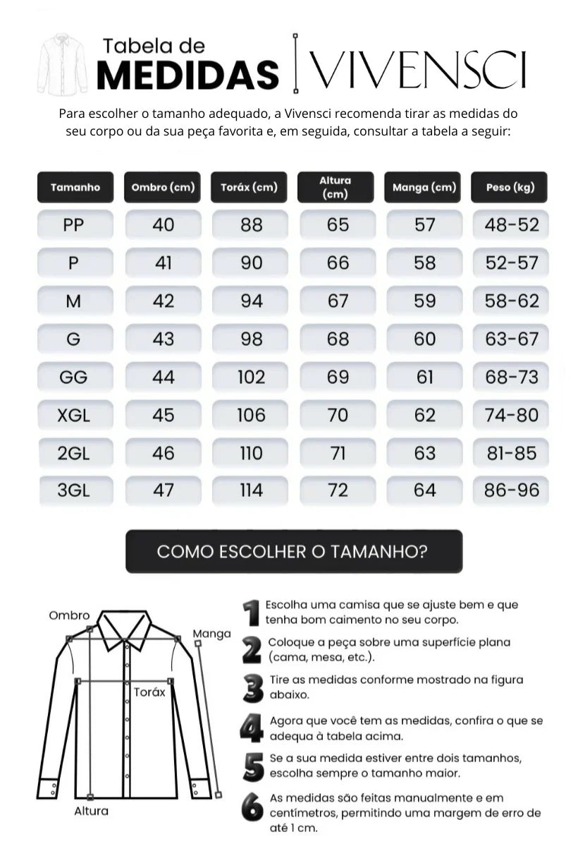 Camisa Masculina de Algodão Manga Longa Com Bolsos Ajuste Regular