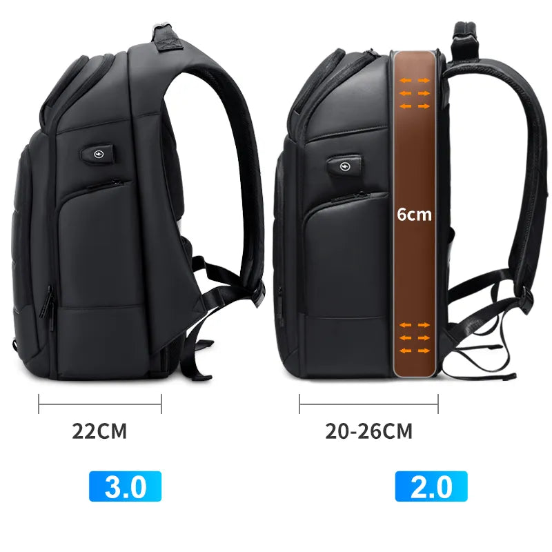 Mochila Escolar Masculina Impermeável Carregamento USB Anti-Furto - MCH123