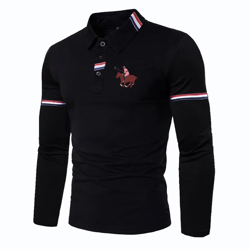 Camisa Masculina Manga Longa Gola Polo - Estilo Esportivo e Elegante