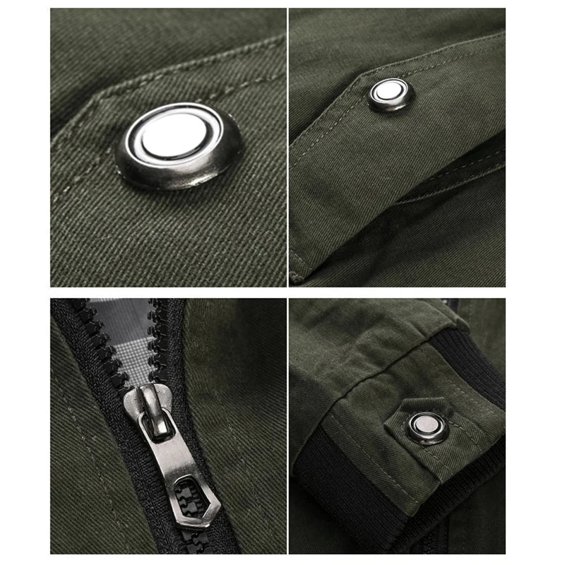 Jaqueta Masculina Estilo Militar Slim