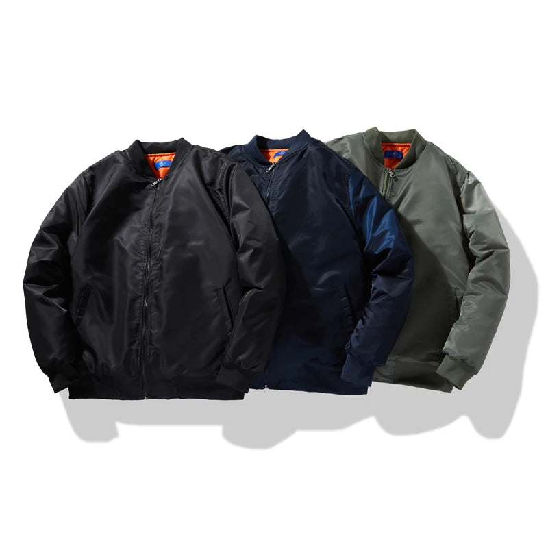 Jaqueta Masculina Bomber Punho Canelado Casaco Acolchoado Inverno