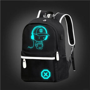 Mochila Escolar Preta Neon