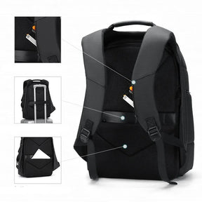 Mochila Escolar Masculina Impermeável Carregamento USB Anti-Furto - MCH123