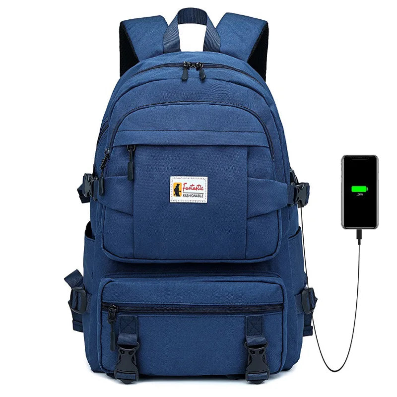 Mochila Escolar Adolescente  Com Carregamento USB