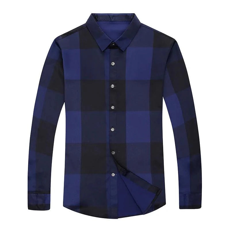 Camisa Social Masculina Slim Xadrez Monaco