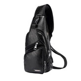 Mochila Masculina de Couro Legítimo - Shoulder Bag Transversal Multiuso LuxePath