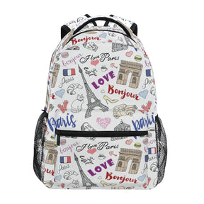 Mochila Escolar Feminina Torre Eiffel em Paris - MCH14