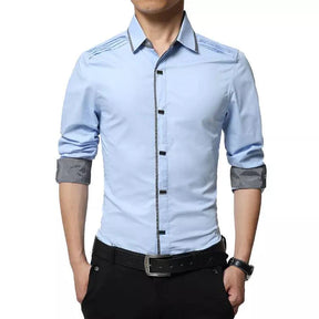 Camisa Social Masculina Manga Longa 100% Algodão Luzern