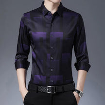 Camisa Social Masculina Slim Xadrez Monaco