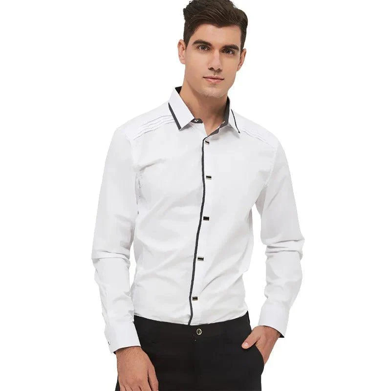 Camisa Social Masculina Manga Longa 100% Algodão Luzern