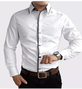 Camisa Social Masculina Manga Longa 100% Algodão Luzern