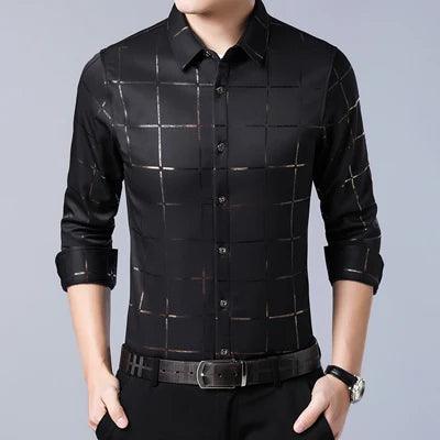 Camisa Masculina Social Xadrez Slim