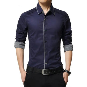 Camisa Social Masculina Manga Longa 100% Algodão Luzern