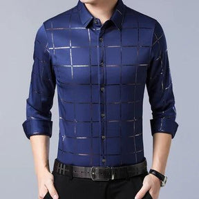 Camisa Masculina Social Xadrez Slim