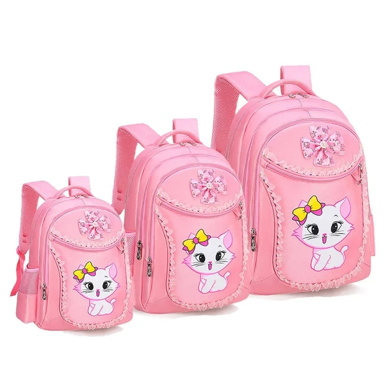 KIT Mochila Escolar Infantil PinkCat com Lancheira e Estojo