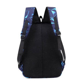 Mochila Escolar  Unisex Kit  Com Lancheira  e Estojo Estampa Geométrica