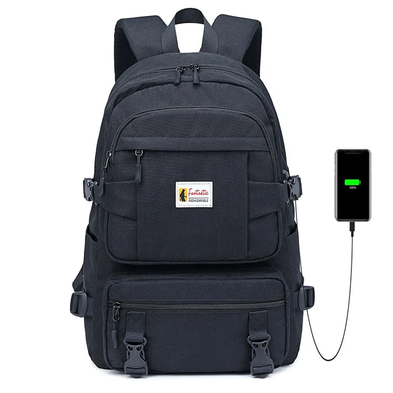 Mochila Escolar Adolescente  Com Carregamento USB