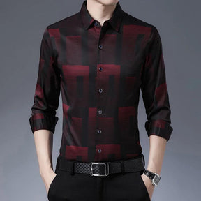 Camisa Social Masculina Slim Xadrez Monaco