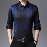 Camisa Social Masculina Slim Xadrez Monaco