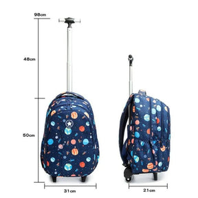 Mochila de Rodinhas Infantil Kit Lancheira Estojo Jasminestar