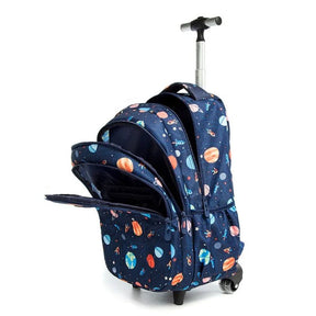 Mochila de Rodinhas Infantil Kit Lancheira Estojo Jasminestar