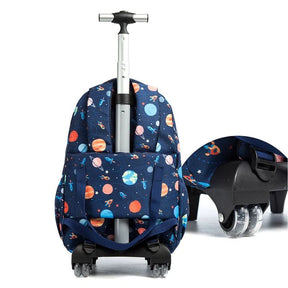 Mochila de Rodinhas Infantil Kit Lancheira Estojo Jasminestar