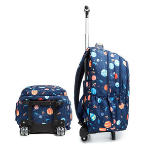 Mochila de Rodinhas Infantil Kit Lancheira Estojo Jasminestar