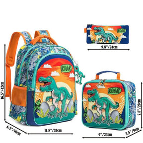 Kit Escolar para Menino 3 Peças: Mochila Escolar Lancheira e Estojo - MCH96