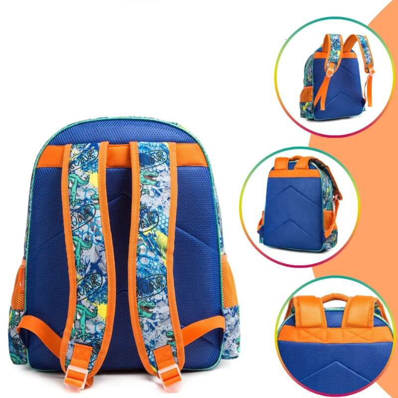 Kit Escolar para Menino 3 Peças: Mochila Escolar Lancheira e Estojo - MCH96