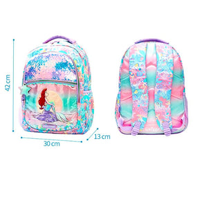 Mochila Infantil Pequena Sereia Disney com Estojo - MCH95