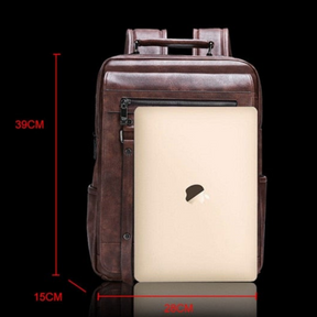 Mochila Masculina de Couro Legítimo Jeep para Notebook 15,6"